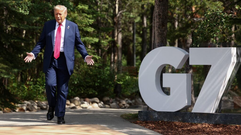 Trump heads to G7 summit in France as world awaits Iran deal